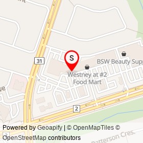 Scotiabank on Westney Road North, Ajax Ontario - location map