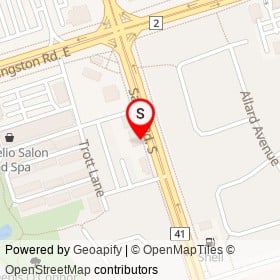 The Ten Spot on Salem Road South, Ajax Ontario - location map