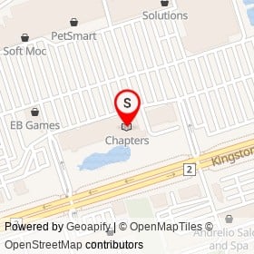 Chapters on Kingston Road East, Ajax Ontario - location map