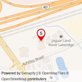 Lexus of Lakeridge on Achilles Road, Ajax Ontario - location map