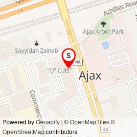Coyote Jack's Bar & Grill on Harwood Avenue South, Ajax Ontario - location map