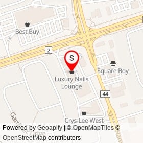 Luxury Nails Lounge on Kingston Road West, Ajax Ontario - location map