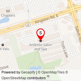 Andrelio Salon and Spa on Torr Lane, Ajax Ontario - location map
