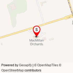 MacMillan Orchards on Kingston Road East, Ajax Ontario - location map