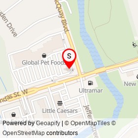 Tim Hortons on Dundas Street West, Whitby Ontario - location map