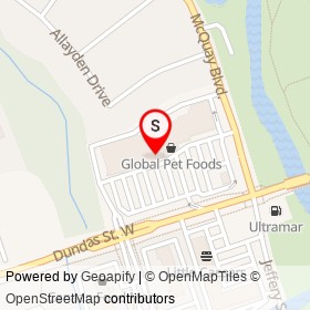 Dollarama on Dundas Street West, Whitby Ontario - location map