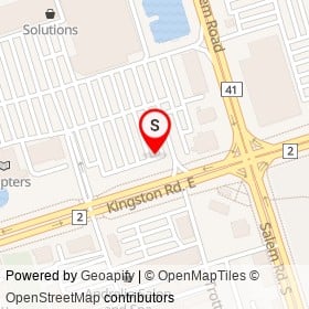 Costco Gasoline on Kingston Road East, Ajax Ontario - location map
