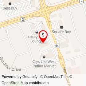 Staples on Harwood Avenue South, Ajax Ontario - location map