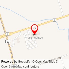 C & C Motors on Dundas Street West, Whitby Ontario - location map
