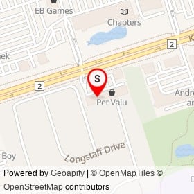 Popeye's on Gilmour Drive, Ajax Ontario - location map
