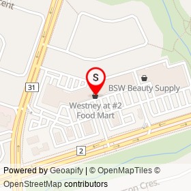 Westney at #2 Food Mart on Westney Road North, Ajax Ontario - location map