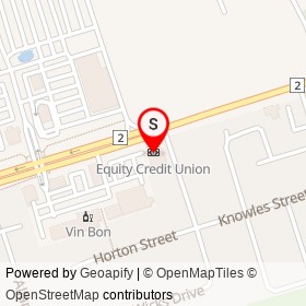 Equity Credit Union on Kingston Road East, Ajax Ontario - location map