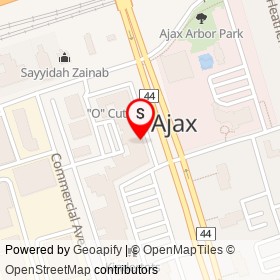 Jolie Cafe on Harwood Avenue South, Ajax Ontario - location map
