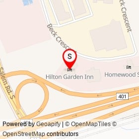 Hilton Garden Inn on Beck Crescent, Ajax Ontario - location map