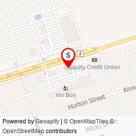 Chuck's Roadhouse Bar & Grill on Kingston Road East, Ajax Ontario - location map