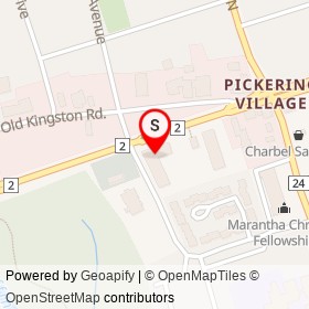Drums N Flats on Kingston Road West, Ajax Ontario - location map