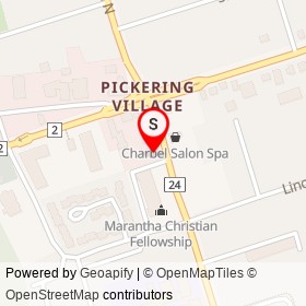 The Village Tandoor Restaurant on Church Street South, Ajax Ontario - location map