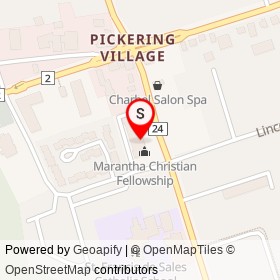 Honest Crook Convenience Store on Church Street South, Ajax Ontario - location map