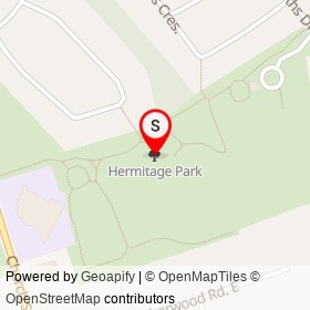 Hermitage Park on , Ajax Ontario - location map