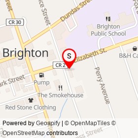 Mac's on Oliphant Street, Brighton Ontario - location map