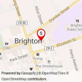China King on Alice Street, Brighton Ontario - location map