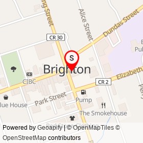 The Country Salon & Spa on Prince Edward Street, Brighton Ontario - location map