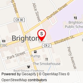 Pharmasave on Alice Street, Brighton Ontario - location map
