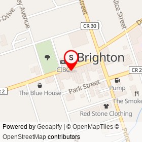 New Directions Hair Salon on Main Street, Brighton Ontario - location map
