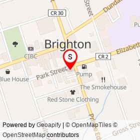 Vito's on Park Street, Brighton Ontario - location map