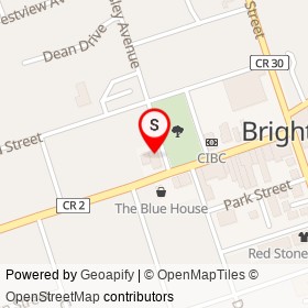 The Beer Store on Kingsley Avenue, Brighton Ontario - location map