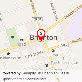 Rexall on Main Street, Brighton Ontario - location map