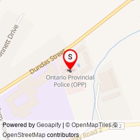 Ontario Provincial Police (OPP) on Dundas Street, Brighton Ontario - location map