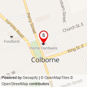 Home Hardware on Percy Street, Cramahe Ontario - location map