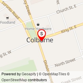 Gilligan's Pub on King Street East, Cramahe Ontario - location map