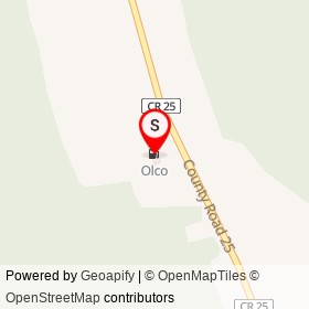 Olco on County Road 25, Cramahe Ontario - location map