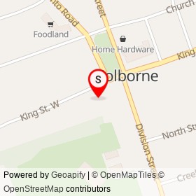 MacCoubrey Funeral Home on King Street West, Cramahe Ontario - location map