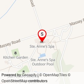 Ste. Anne's Spa on Massey Road, Alnwick/Haldimand Ontario - location map