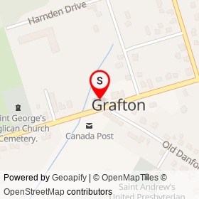 The Grafton Inn & Cafe on County Road 2, Alnwick/Haldimand Ontario - location map
