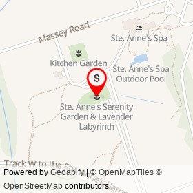 Ste. Anne's Serenity Garden & Lavender Labyrinth on Massey Road, Alnwick/Haldimand Ontario - location map