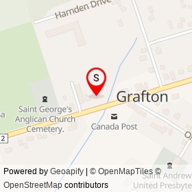 Grafton Inn Guest House on County Road 2, Alnwick/Haldimand Ontario - location map