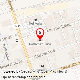 Petticoat Lane on Munroe Street, Cobourg Ontario - location map