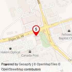 TNS Health Foods on Elgin Street West, Cobourg Ontario - location map