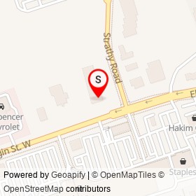 CJ's Tap & Grill on Strathy Road, Cobourg Ontario - location map