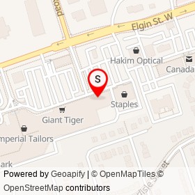 Paulmac's Pets on Elgin Street West, Cobourg Ontario - location map