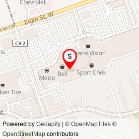 Hallmark on Elgin Street West, Cobourg Ontario - location map