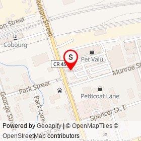 Pioneer on Division Street, Cobourg Ontario - location map