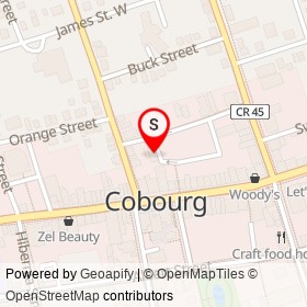 Cobourg Vision Care Optometrists on Covert Street, Cobourg Ontario - location map