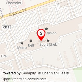 Bentley on Elgin Street West, Cobourg Ontario - location map