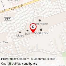 Coles on Elgin Street West, Cobourg Ontario - location map