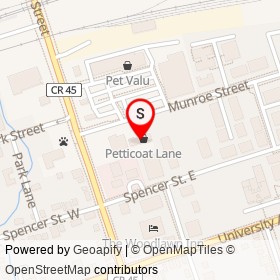 Goggins haircare on Munroe Street, Cobourg Ontario - location map